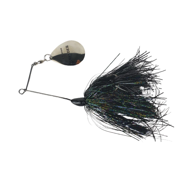ERC Pearson’s Bump & Grind Spinnerbait 1 Oz, 45g - Black Holo Flash